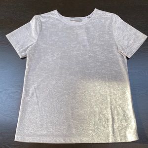 VINCE shirt sleeve STRETCH velvet tee. NWT.